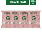 Goshudh Black Salt 2 kg (500g X 4 Pack) Kala Namak