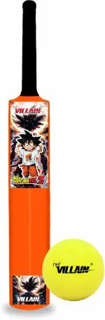 THE VILLAIN Goku Edition PVC Cricket Bat & Ball | Size-5 -Age Group 8-11 | Multicolor PVC/Plastic Cricket Bat  (300 - 400 g)