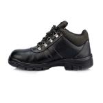 COOGAR High Ankle Safety Shoe with PU Sole (Black, S1),Size 7 BOXER_07 Barton Grain Leather Steel Toe Cap