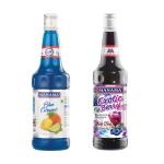 Manama Blue Curacao Syrup and Exotic Berry Ice Tea Syrup | 750ML Each | Mixer for Mocktails, Cocktails, Drinks, Juices, Beverages | Pack of 2