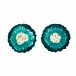 HN HUES Blue Malachite Aesthetic Resin Art Round Coasters Handcraft Marble Effect For Multipurpose Use Cups, Mugs, Tea, Coffee Holder Trivets For Home, Office, Living Room - Pack Of 4