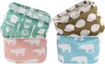 Zyronex 4 pcs Fabric Storage Baskets Collapsible Small Canvas Baskets Waterproof for Desk Storage and Household Organizer for Toys Shelves Cosmetics Stationery, Multicolor