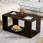 DFC Carrera Engineered Wood Coffee Center Sofa Tea/Teapoy Console Table with Storage for Living Room Home Hall (Dark Wenge)