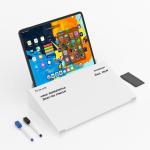 3 Lines Clear Canvas Acrylic Writing Pad | Table Top Board | 30 X 22 CM | iPad & Phone Holder | White Board |Office & Home | Regular