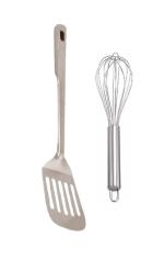 URBAN BUY Stainless Steel Kitchen Tools Egg Palta With Steel Whisk, Multicolour & Pack of 2
