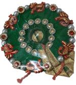 PRABHUVATI FASHION Laddu Gopal ji Designer Dress Handmade Special Dress for Little Krishna ji (Green, 0 Number)