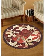 Status Contract Multicolor Nylon Round Floor Carpet Mats Rug For Living Room, Dining Room, Kitchen And Hall - 30 x 30 inches Or 78 x 78cm