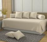 HomeSolution Beige Satin Striped Diwan Set