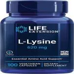 Life Extension L-Lysine 620 mg, 100 vegetarian capsules