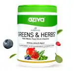 OZiva Superfood Greens & Herbs (Supergreens Powder with Alkalizing Greens & Herbs like Chollera, Spirulina, Amla,Triphala), for Better Digestion, Detox & Skin, 250g