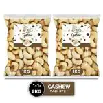 Nuts Vakil 2 kg Cashews | Kaaju Dry Fruits Pack of 2 (1kg + 1kg)