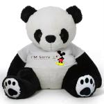 Hug N Feel Soft Toys White And Black Polyester Panda Bear Soft Toy - 5 feet