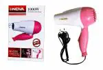 NEPROENT Personal Care Nova Fordable Hair Dryer For Men Women Professional Electric Hair Dryer With 2 Speed Control Hair Styling Hair Dryer Hot Air Blow Brush | Premium Pink | Your perfect Blow dry companion for Effortless Hair Styling|Nv 1290 1000W