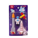Festiko Space Astronauts Theme Eraser Set Of 4 Pcs For Kids With Cute Tools & Vehicles Characters, stationery Gift for Kids
