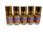 KAH ATTAR Chandan or Sandalwood Attar Long Lasting Fragrance for Men and Women 3 ml (pack of 5)