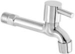 BathonixCossimo Silver Stainless Steel Long Body Bib Cock Tap Faucet - Wall Mount Installation Type