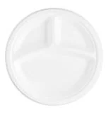 SWHF Bio Degradable Compostable Round Disposable Eco Friendly Dinner Paper Plates Plates (10 Inch 3CP, 25)