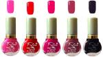 OUR Beauty Multicolor Extra Shine Long Wear Durable Nail Polish Vk86, 30 ml (Pack Of 5)