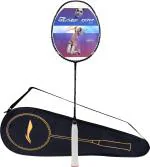 Li-Ning Black, Silver, Navy Carbon Fibre Strung Badminton Racquet, 84 G
