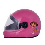 Sage Square Adjustable Cartoon Full Face Helmet for Kids (3-12 Yrs, Dora, Pink Glossy)