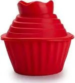 MOLDBERRY Cupcake Mould Big Silicone Giant Cupcake Cake Pan Mold Reusable for Cake Baking Muffin Pack of 1 (Multi Color)