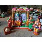GP DECOR Clay Krishnar Thulabaram Doll (Pack Of 5) 12x8x22 cm
