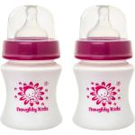 Naughty Kidz Plastic White and Pink Baby Feeding Bottle 125ml Pack of 2