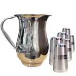 SHINI LIFESTYLE Stainless Steel Glass set or Jug, flower Jug, water glass
