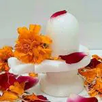 NAVYAKSH Marble Shivling Lord Shiva Lingam (White) for Temple, Shivratri, Saawan