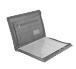 JSTBUY LABEL Black Faux Leather File Folder - B4