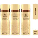 Ramsons Exotica Deodorant Spray 200ml Each (Pack of 3)