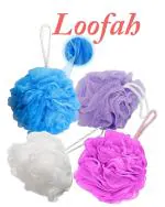 RAY7 Bath Loofah Sponge Round Loofah for Women & Men, Body Bath Scrubber Buy 3 Get 1 Free Pack.