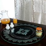 Jvs Multicolour Glass Glass Turntables