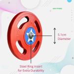 ZF ZAIN FITNESS PRESENTS Rubber Weight Plates with 50 mm Dia | Metal Integrated Olympic Rubber Weight Plates| Rubber Weight| Spare Gym Weight Plates| Barbell Weight Plate 2 PLATES X (5) KG