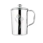 Prabha Stainless Steel Laser Water Jug With Lid And Handle, Capacity 2.3 L