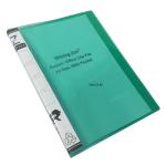 Shining Zon A4 Size Transparent Report File Folder with Plastic Clip for Certificates, Office Documents, Reports, Page Holder, Presentation Pack of 80 Pieces (Green)