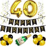 Festiko 40th Birthday Party Decoration Combo Kit, 40th Birthday Decoration Items, Party Supplies, Party Favors