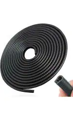 MOSTSHOP Heavy Duty Car Door Edge Protector Guard U Shape, Anti-Scratch, Anti-Collison, Rubber, Black, 5m, Pack of 1