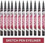 BUYTYA Yankina 36 H Sketch Pen Eyeliner Waterproof, Long Lasting 0.9 ml (Pack of 12)
