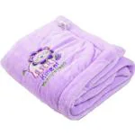 BRANDONN Purple Baby Blankets New born double layered Crib Wrapper Cum Top Sheet For Baby Boys And Baby Girls 0-12 Months