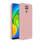 LIRAMARK Silicone Soft Back Cover Case for Xiaomi Redmi Note 9 (Silicone Pink)