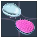 Scarlet Line Compact Styler Detangling Hair Brush Tangle Tamer Detangler Hair Brush for Wet n Dry Hair Tangle Teaser Comb Brush_Silver