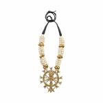 Shilpogram Brass Black Dokra Jewellery Devi Durga Dhokra Necklace For Women