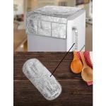 Rexine Waterproof 2-Layered Fridge Top Cover/Refrigerator Cover With 6 Utility Pockets and 1 Pc. Handle Cover (Color-Grey, Size-39x21 Inches)