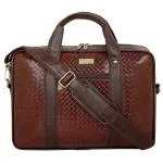 Hard Craft Luxury Textured Leather Laptop Size Messenger Bag Laptop Bag Office Business Professional Bag Laptop Sleeve Bag for Men Women