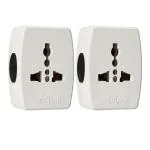 EcoLink Plastic White Multipin Socket 6 A (pack of 2)
