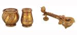 IDOL COLLECTIONS Golden Brass Sitar And Tabla With Dugi Set (Combo Of 3) l GOD IDOLS