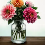 Love Creation A4 Size poster print for creative wall art- wildflower-garden-watercolor-vase-painting-7656( Sticker)