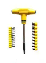 INDITRUST 24 pcs interchangeable socket bit set with t-handle Socket Set