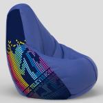 ComfyBean Bag with Beans Filled XXL- Official: MTV Bean Bags - For Teenagers - Max User Height : 4.5-5 Ft.-Weight : 45-50 Kgs(Model: Printed - MTV-MTV_ARTWORK-4 - Blue)